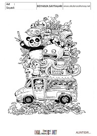 Doodle boyama sayfaları